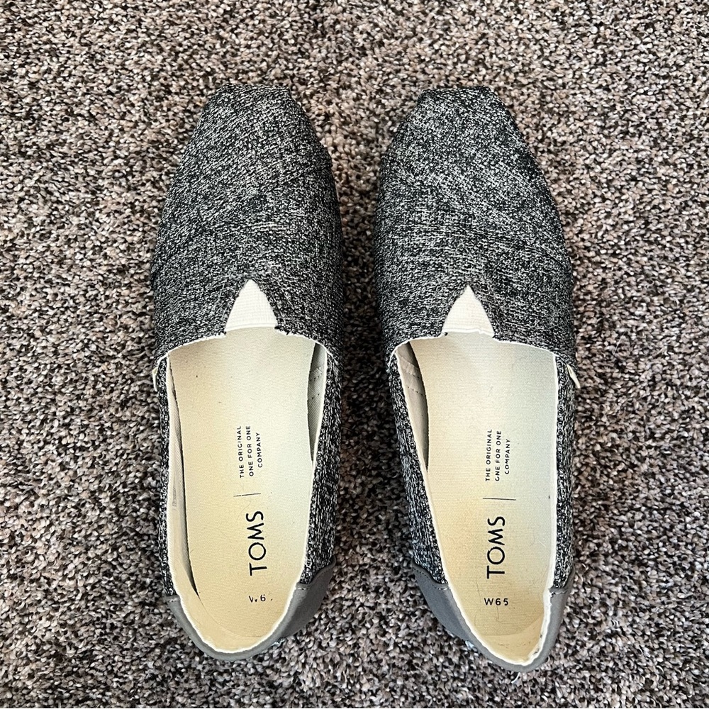 EUC Toms Alpargata Shoes Womens Size 6.5 Heathered Gray